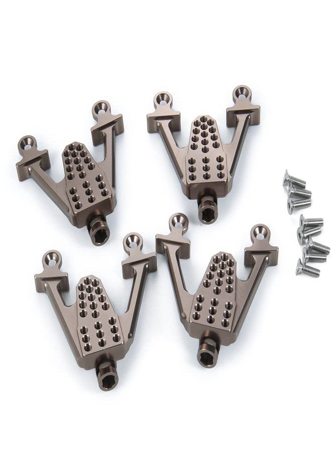 WEFEINO 4PCS Aluminum Front & Rear Shock Tower Hoops Bracket Mount Upgrade Parts for Axial SCX10 1/10 Scale Crawlers Truck Car (Titanium) - Image 5